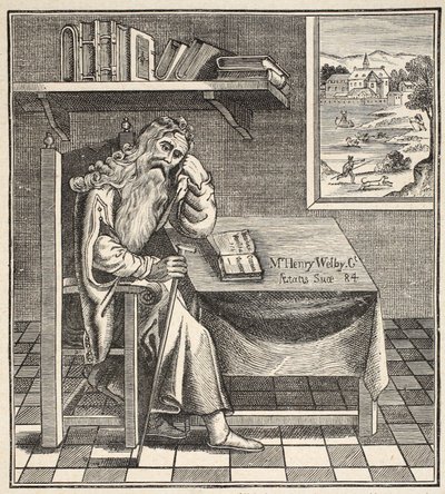 The Grub Street Hermit ، من صورة نشرها ريتشاردسون ، 1794 بواسطة مدرسة اللغة الإنجليزية