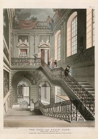 The Hall and Stair Case ، المتحف البريطاني بواسطة مدرسة اللغة الإنجليزية