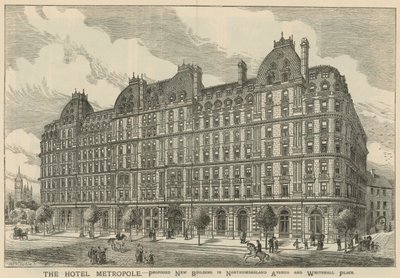 فندق متروبول ، المبنى الجديد المقترح في Northumberland Avenue و Whitehall Place بواسطة مدرسة اللغة الإنجليزية
