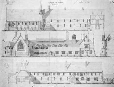 The House of Mercy، Clewer، c.1853 بواسطة مدرسة اللغة الإنجليزية
