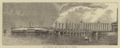 The Hydraulic Lift Graving Dock at Bombay (engraving) بواسطة مدرسة اللغة الإنجليزية