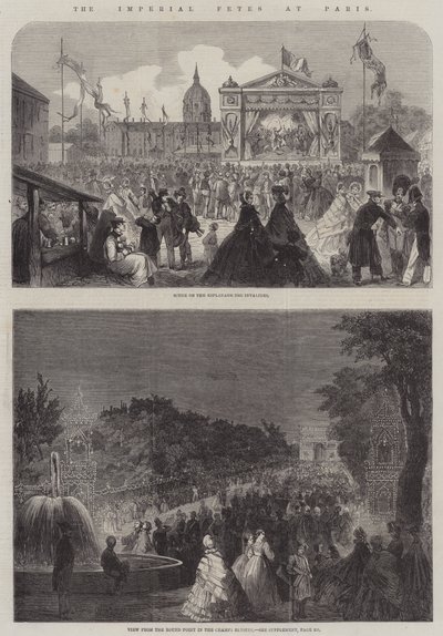 The Imperial Fetes at Paris (نقش) بواسطة مدرسة اللغة الإنجليزية