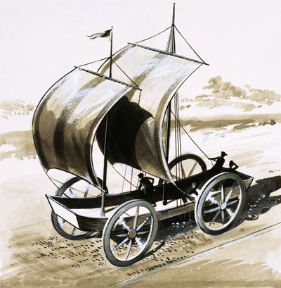 السفينة البرية ، التي اخترعها الدكتور ويلكينز ، أسقف تشيستر ، في عام 1648 بواسطة مدرسة اللغة الإنجليزية