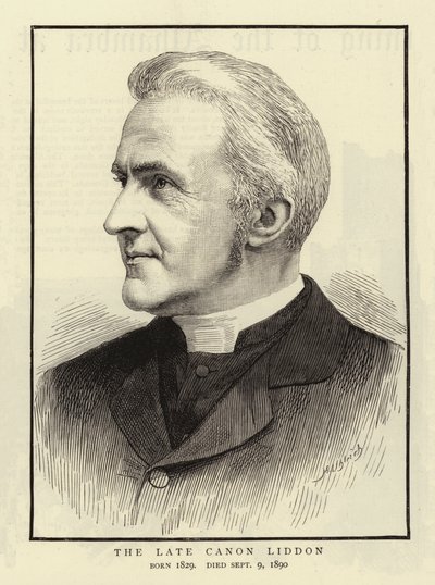 The Late Canon Liddon (engraving) بواسطة مدرسة اللغة الإنجليزية