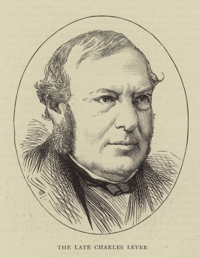 The Late Charles Lever (engraving) بواسطة مدرسة اللغة الإنجليزية