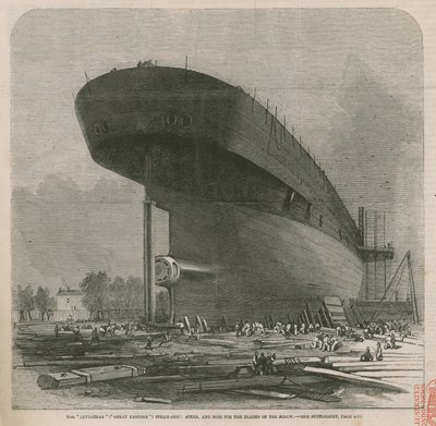 سفينة البخار Leviathan (الشرقية العظمى) ؛ صارمة ورئيسه لشفرات المسمار بواسطة مدرسة اللغة الإنجليزية