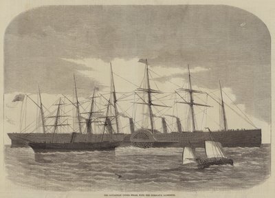 The Leviathan under Steam, with the Himalaya alongside (engraving) بواسطة مدرسة اللغة الإنجليزية
