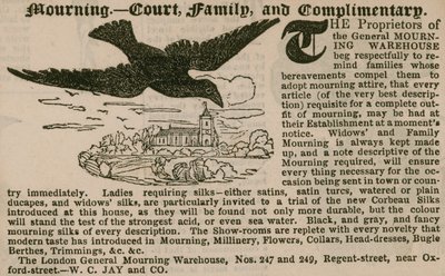 The London General Mourning Warehouse ، شارع ريجنت ، لندن بواسطة مدرسة اللغة الإنجليزية