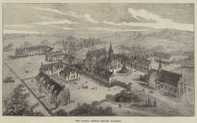 The London Orphan Asylum ، واتفورد (نقش) بواسطة مدرسة اللغة الإنجليزية