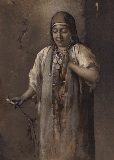 القطعة الفضية المفقودة (طباعة حجرية ملونة) بواسطة مدرسة اللغة الإنجليزية