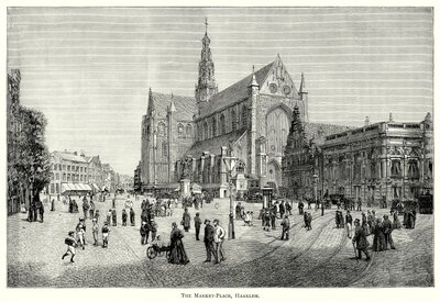 ساحة السوق، هارلم (نقش) بواسطة مدرسة اللغة الإنجليزية