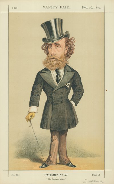 The Marquis (John) Townshend ، The Beggars Friend ، 26 فبراير 1870 ، فانيتي فير كارتون بواسطة مدرسة اللغة الإنجليزية