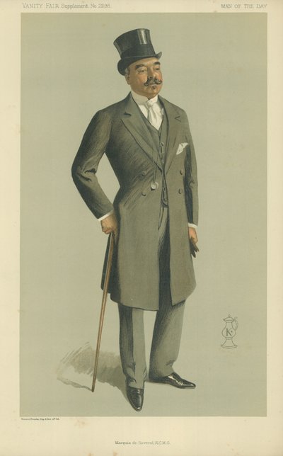 The Marquis de Soveral ، رسوم متحركة من مجلة Vanity Fair ، 13 نوفمبر 1912 بواسطة مدرسة اللغة الإنجليزية
