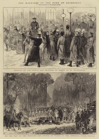 The Marriage of the Duke of Edinburgh (engraving) بواسطة مدرسة اللغة الإنجليزية