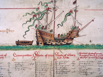The Mary Rose, from the Anthony Roll بواسطة مدرسة اللغة الإنجليزية