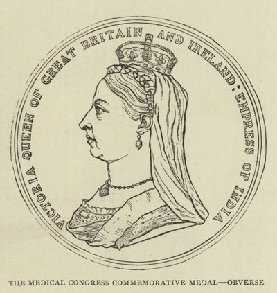 The Medical Congress Commemorative Medal, Obverse (engraving) بواسطة مدرسة اللغة الإنجليزية