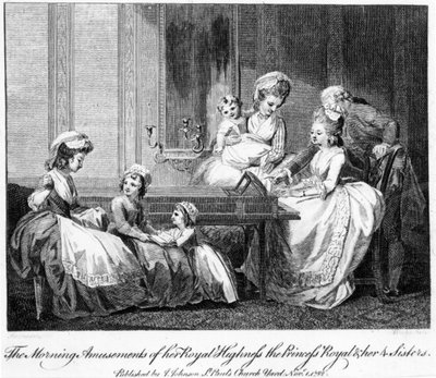 تسلية صباح صاحبة السمو الملكي الأميرة الملكية وأخواتها الأربع 1782 بواسطة مدرسة اللغة الإنجليزية