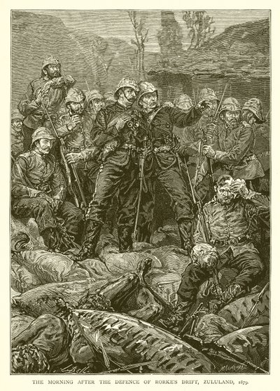 الصباح بعد الدفاع عن Rorkes Drift ، Zululand ، 1879 بواسطة مدرسة اللغة الإنجليزية