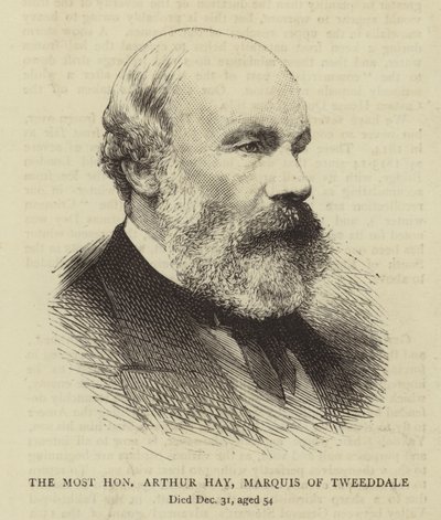 The Most Honourable Arthur Hay, Marquis of Tweeddale (engraving) بواسطة مدرسة اللغة الإنجليزية