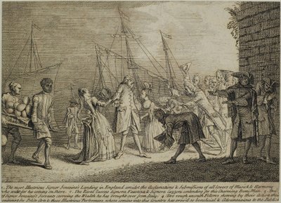 أكبر إشارة لامعة Senesinos Landing في إنجلترا ، c.1726 بواسطة مدرسة اللغة الإنجليزية