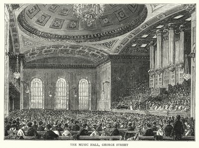 The Music Hall, George Street (engraving) بواسطة مدرسة اللغة الإنجليزية