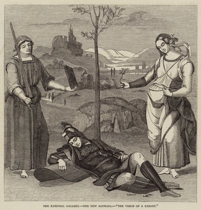 The National Gallery, the New Raphael, The Vision of a Knight (engraving) بواسطة مدرسة اللغة الإنجليزية