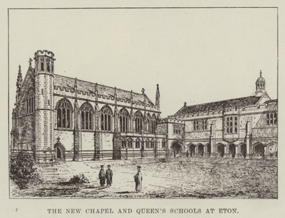 The New Chapel and Queen's Schools at Eton (نقش) بواسطة مدرسة اللغة الإنجليزية