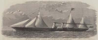 The New Clipper Steam-Ship "Ly-Ee-Moon" المصممة لتجارة الأفيون (النقش) بواسطة مدرسة اللغة الإنجليزية