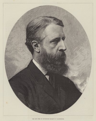 The New Duke of Devonshire, Marquis of Hartington (engraving) بواسطة مدرسة اللغة الإنجليزية