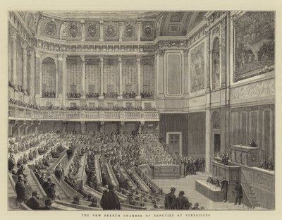 The New French Chamber of Deputies at Versailles (engraving) بواسطة مدرسة اللغة الإنجليزية