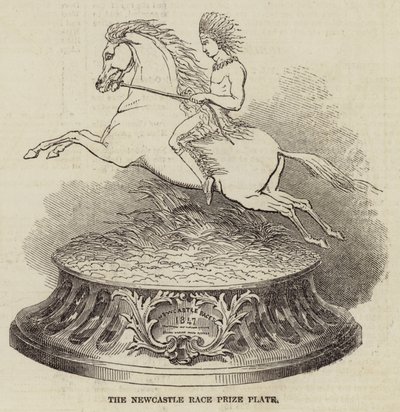 The Newcastle Race Prize Plate (engraving) بواسطة مدرسة اللغة الإنجليزية