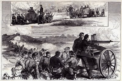 مسدسات نوردنفيلد في ألدرشوت ، من أخبار لندن المصورة ، سبتمبر 1885 بواسطة مدرسة اللغة الإنجليزية