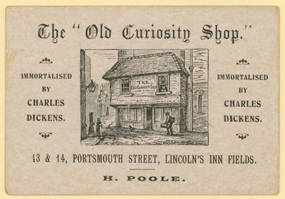The Old Curiosity Shop ، شارع بورتسموث ، لينكولنز إن فيلدز ، لندن ؛ تاجر نفايات الورق بواسطة مدرسة اللغة الإنجليزية