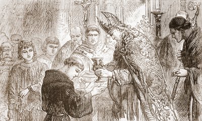 رسامة لوثر للكهنوت ، توضيح من تاريخ البروتستانتية بقلم جيمس أيتكين ويلي (1808-1890) ، حانة. 1878 بواسطة مدرسة اللغة الإنجليزية