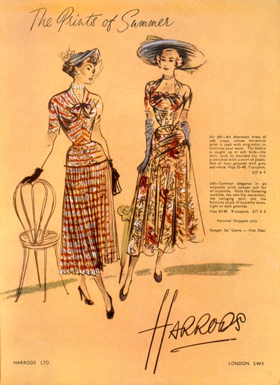 مطبوعات الصيف ، من Harrods Ltd يونيو 1948 بواسطة مدرسة اللغة الإنجليزية