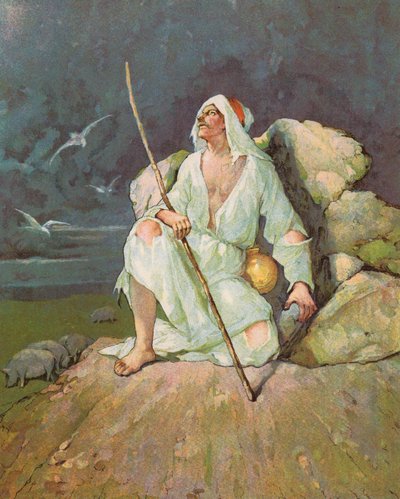 الابن الضال (طباعة حجرية ملونة) بواسطة مدرسة اللغة الإنجليزية