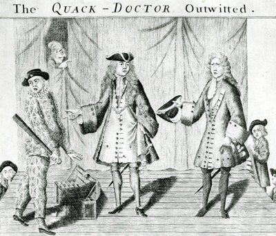 The Quack Doctor Outwitted ، الذي نشره Sutton Nichols ، 1558 بواسطة مدرسة اللغة الإنجليزية