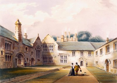 The Quadrangle ، Cotehele House ، c.1830-40 بواسطة مدرسة اللغة الإنجليزية