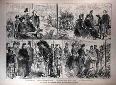 الملكة في عرض الغرب المتوحش للمعرض الأمريكي الكبير ، من ، أخبار لندن المصورة ، 21 مايو 1887 بواسطة مدرسة اللغة الإنجليزية