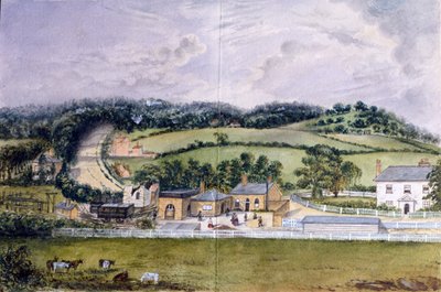 محطة السكة الحديد ، كينت ، 1860 (مرحاض على ورق) بواسطة مدرسة اللغة الإنجليزية