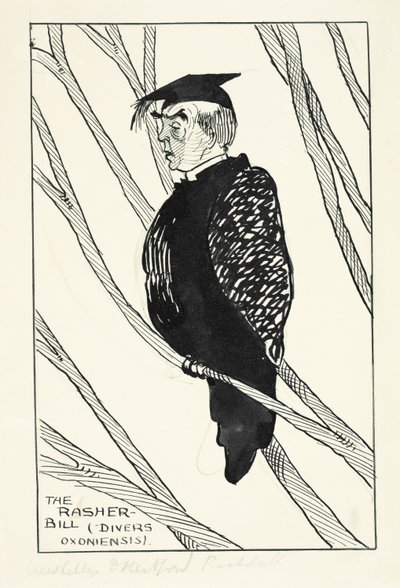 The Rasher-Bill (Divers Oxoniensis): هاستينغز راشدال (1858-1924) (قلم وحبر وقلم رصاص على ورق) بواسطة مدرسة اللغة الإنجليزية
