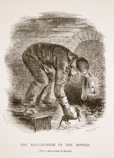 The Rat-Catchers of the Sewers ، من daguerreotype بقلم ريتشارد بيرد ، التوضيح من London Labour و London Poor بقلم Henry Mayhew ، الحانة. 1862 بواسطة مدرسة اللغة الإنجليزية