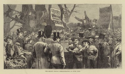 The Recent Fenian Demonstration in Hyde Park (engraving) بواسطة مدرسة اللغة الإنجليزية