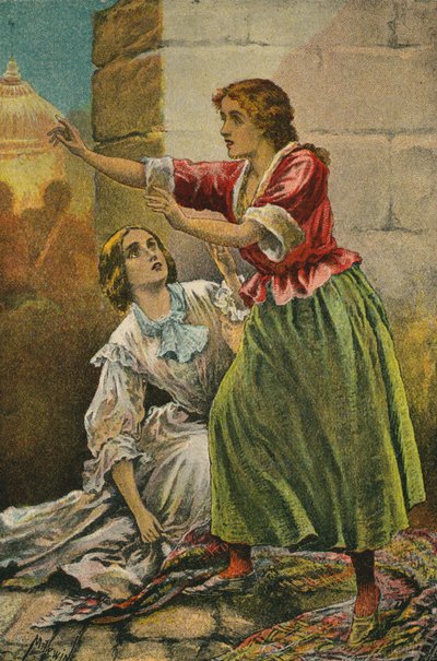 إغاثة لكناو (طباعة حجرية ملونة) بواسطة مدرسة اللغة الإنجليزية