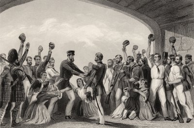 إغاثة لوكنو من قبل الجنرال هافلوك ، 25 سبتمبر 1857 ، من "تاريخ التمرد الهندي" ، نشر في عام 1858 بواسطة مدرسة اللغة الإنجليزية