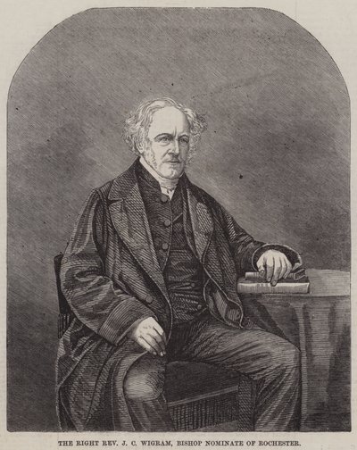 The Right Reverend J C Wigram, Bishop Nominate of Rochester (engraving) بواسطة مدرسة اللغة الإنجليزية