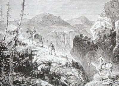 الطريق إلى هوندا ، كولومبيا ، من "معرض الجغرافيا" للكاتب توماس ميلنر ، نُشر عام 1880 (نقش) بواسطة مدرسة اللغة الإنجليزية