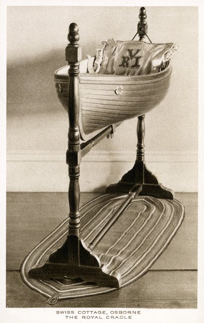The Royal Cradle، Swiss Cottage، Osborne House، Isle of Wight، c.1893 (wood) بواسطة مدرسة اللغة الإنجليزية