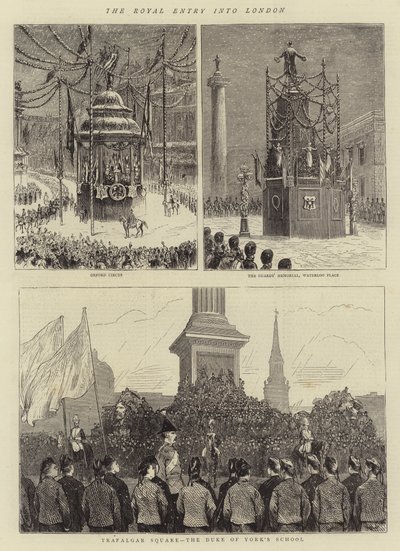 The Royal Entry into London (engraving) بواسطة مدرسة اللغة الإنجليزية