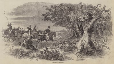 The Royal Hounds (engraving) بواسطة مدرسة اللغة الإنجليزية